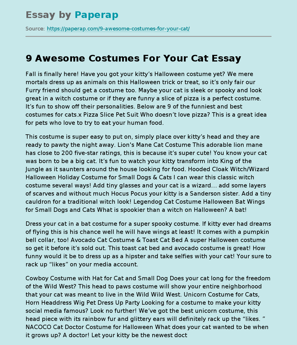 9 Awesome Costumes For Your Cat