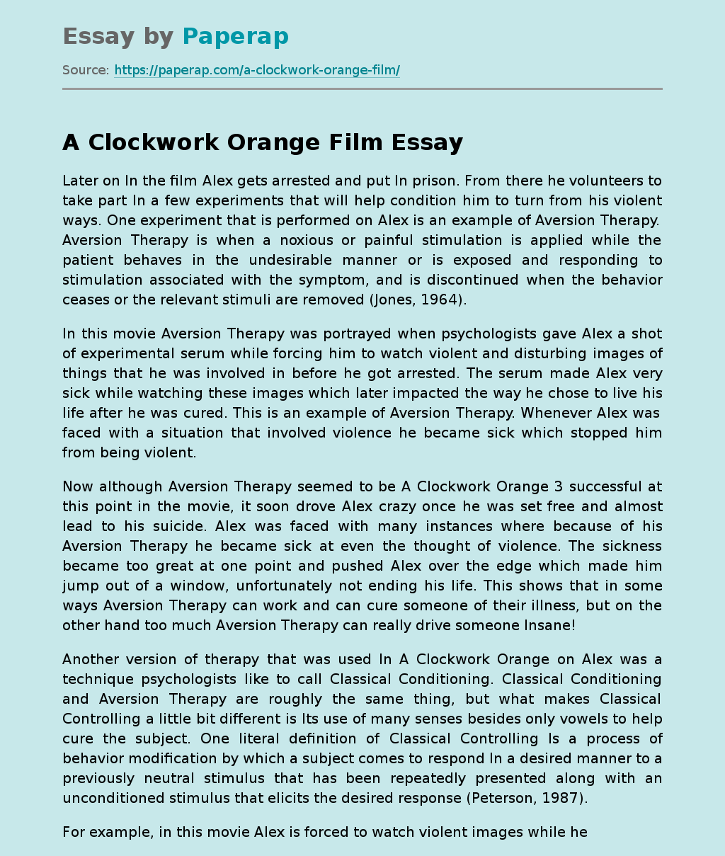 A Clockwork Orange Film