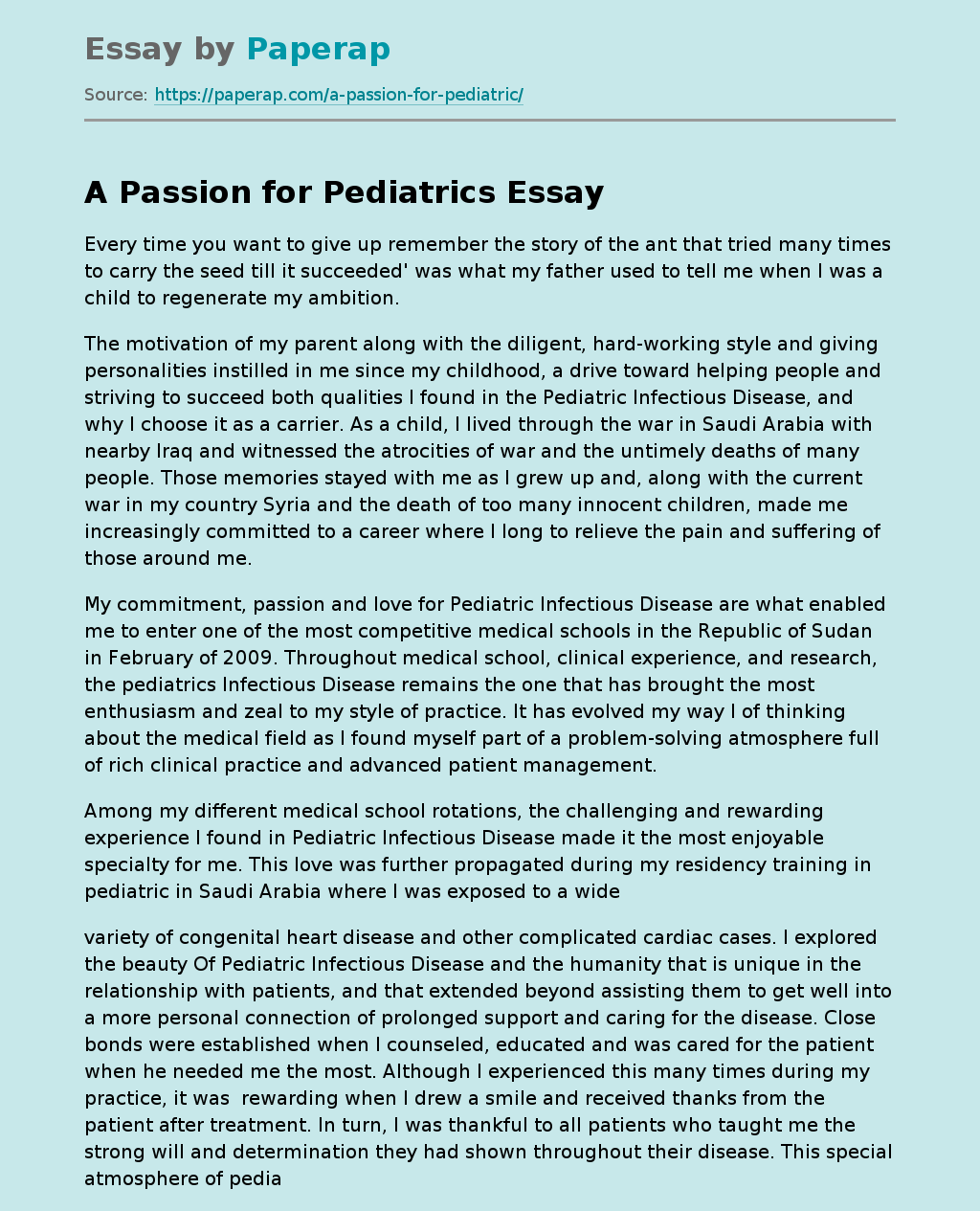 A Passion for Pediatrics