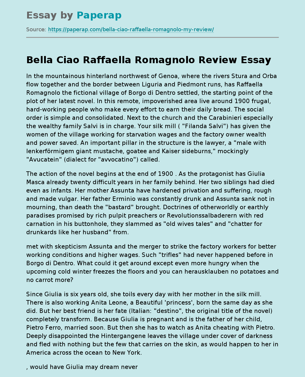 Bella Ciao by Raffaella Romagnolo