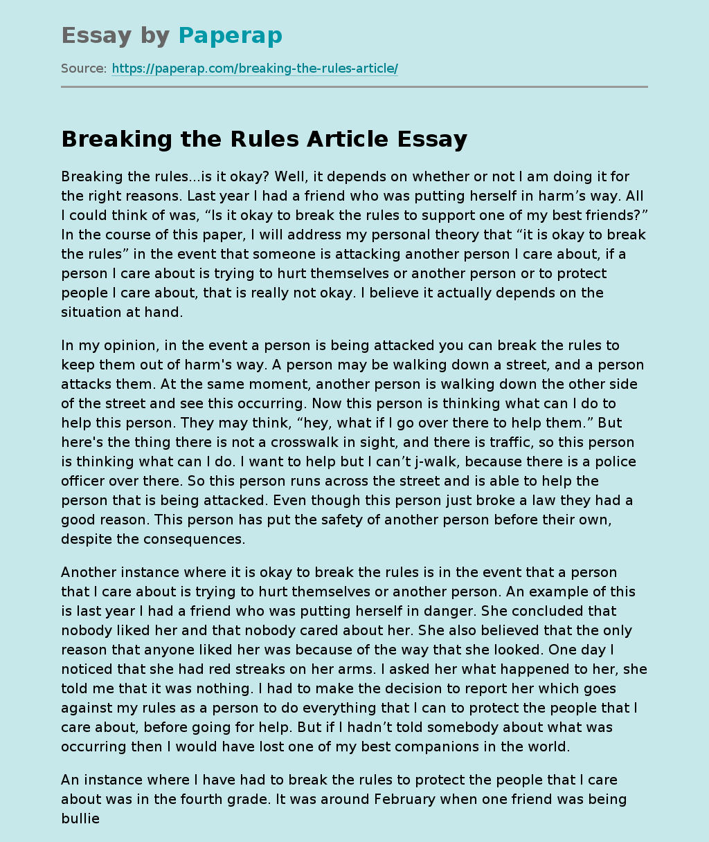 breaking-the-rules-article-free-essay-example