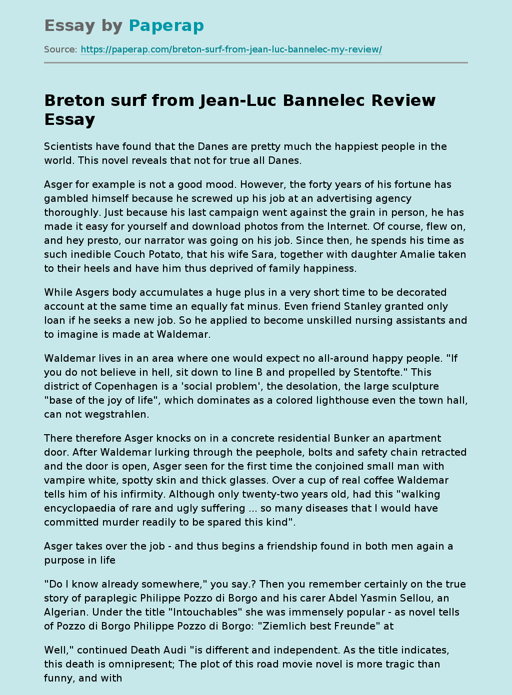 Breton Surf From Jean-luc Bannelec Review