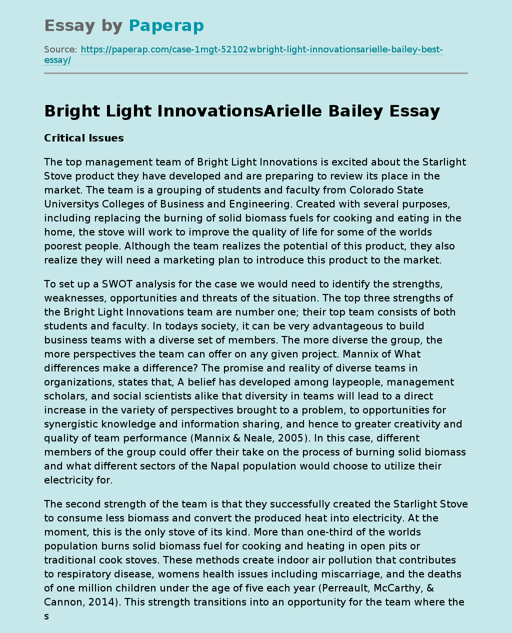 Bright Light InnovationsArielle Bailey