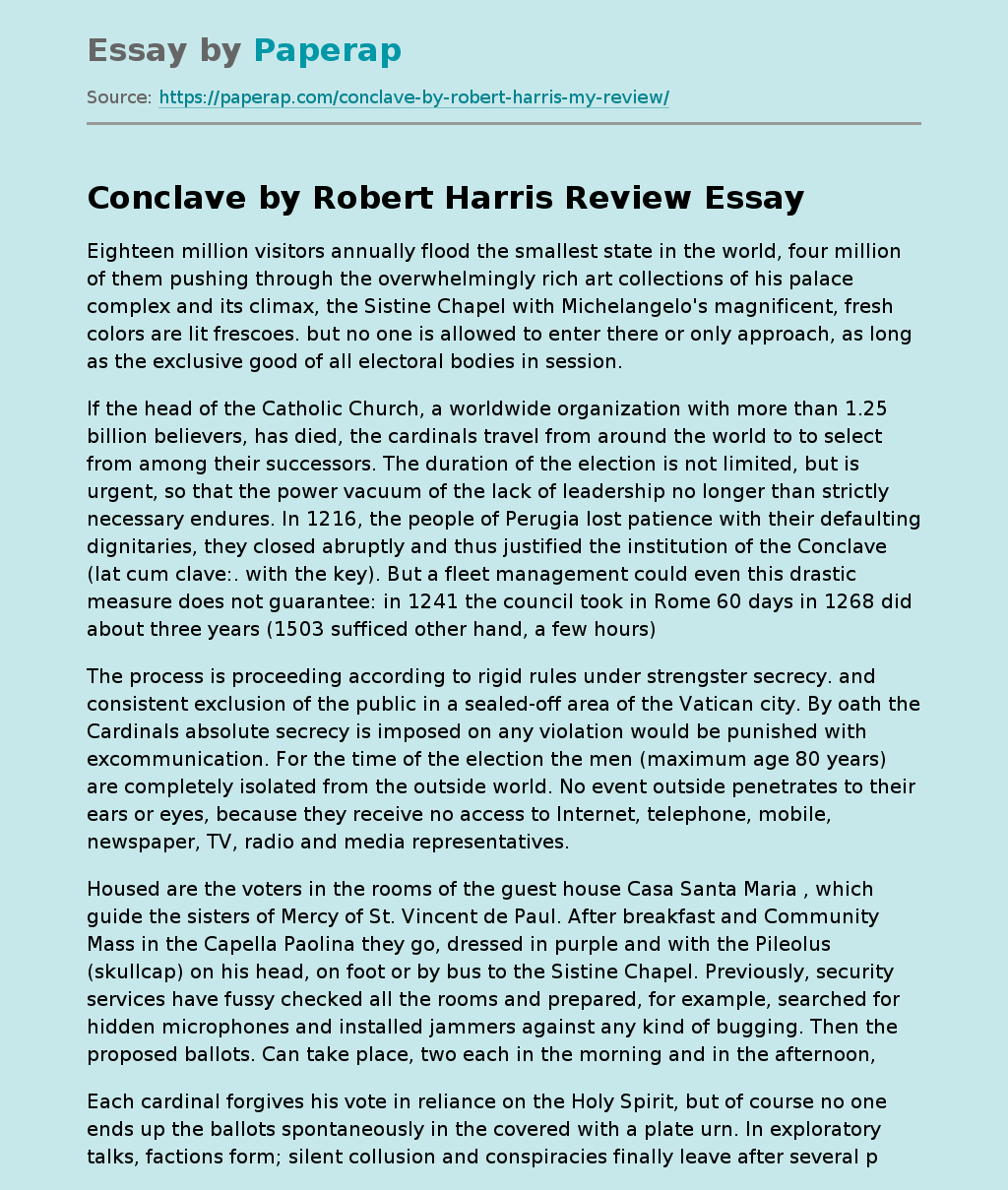 Conclave by Robert Harris Review