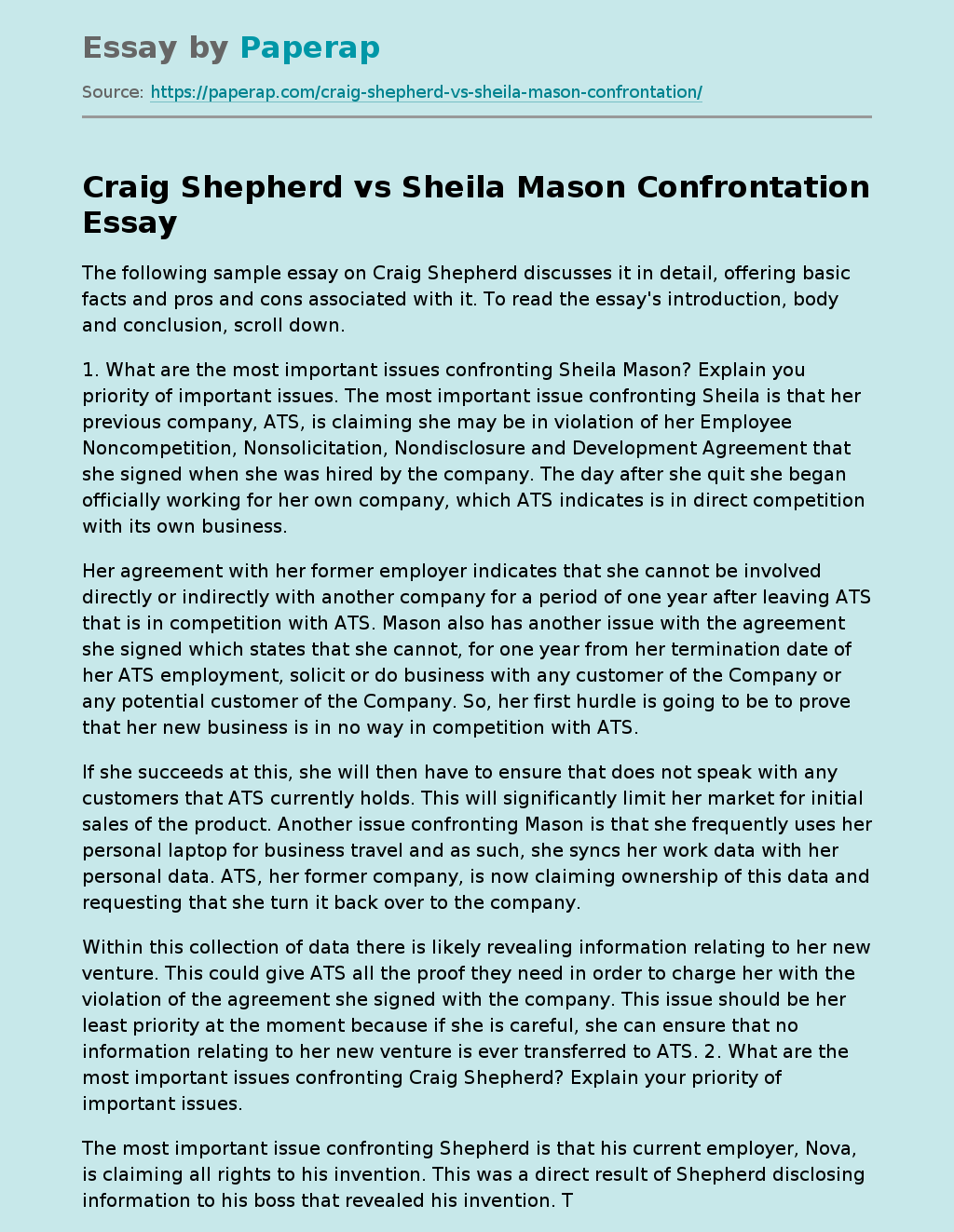 Craig Shepherd vs Sheila Mason Confrontation
