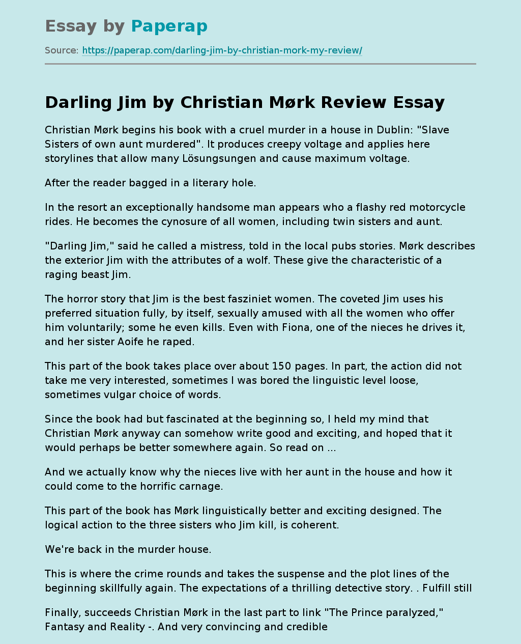 Darling Jim by Christian Mork