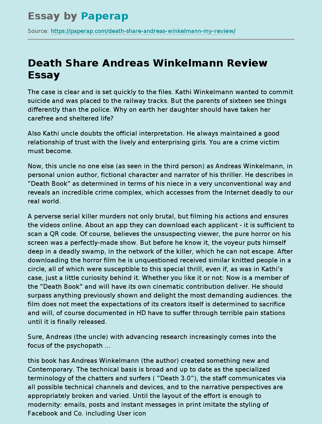 "Death Book" by Andreas Winkelmann
