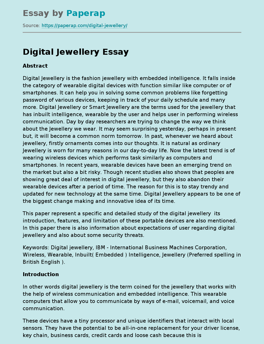Digital Jewellery