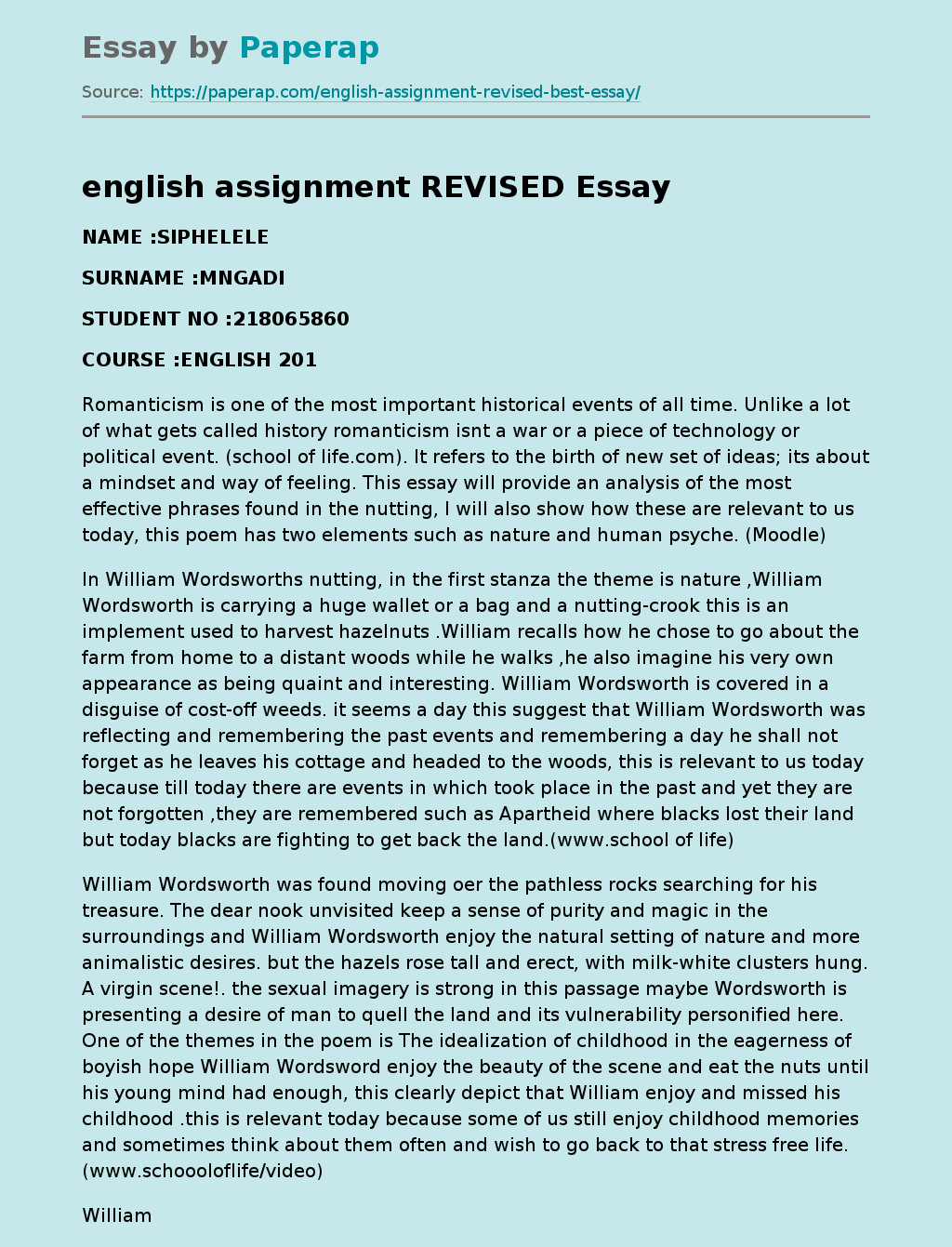 english assignment REVISED