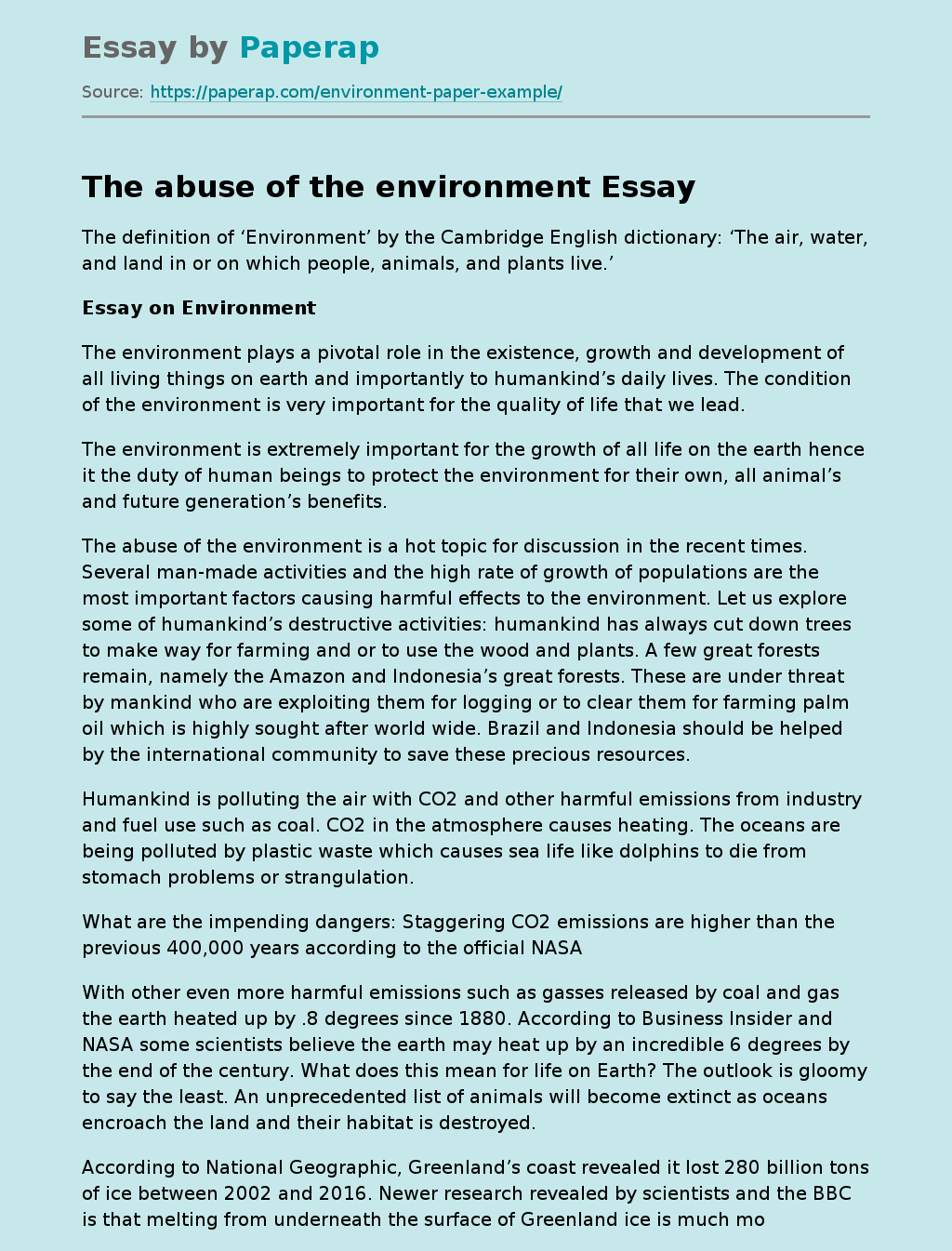 animal abuse essay papers