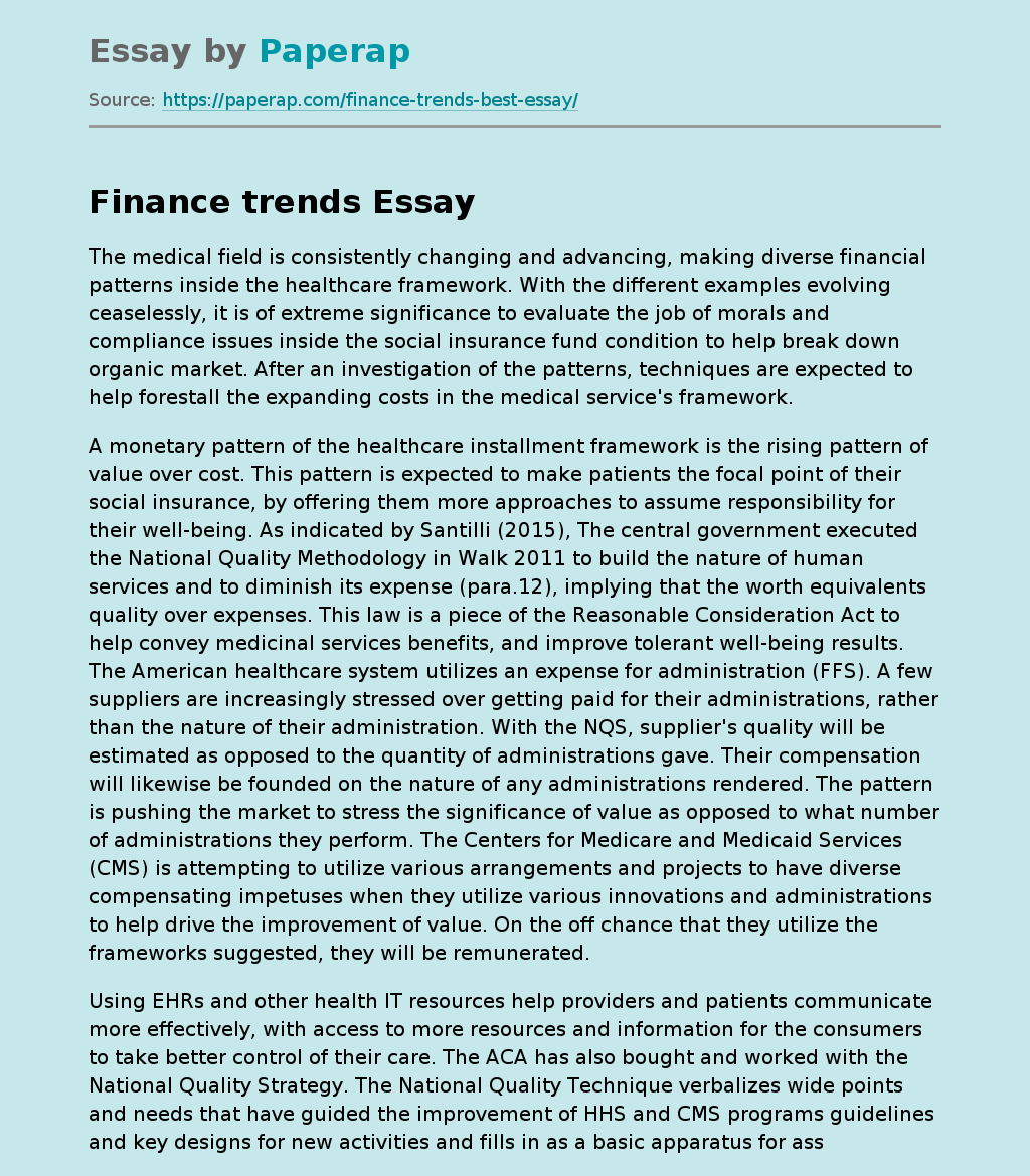 Finance trends