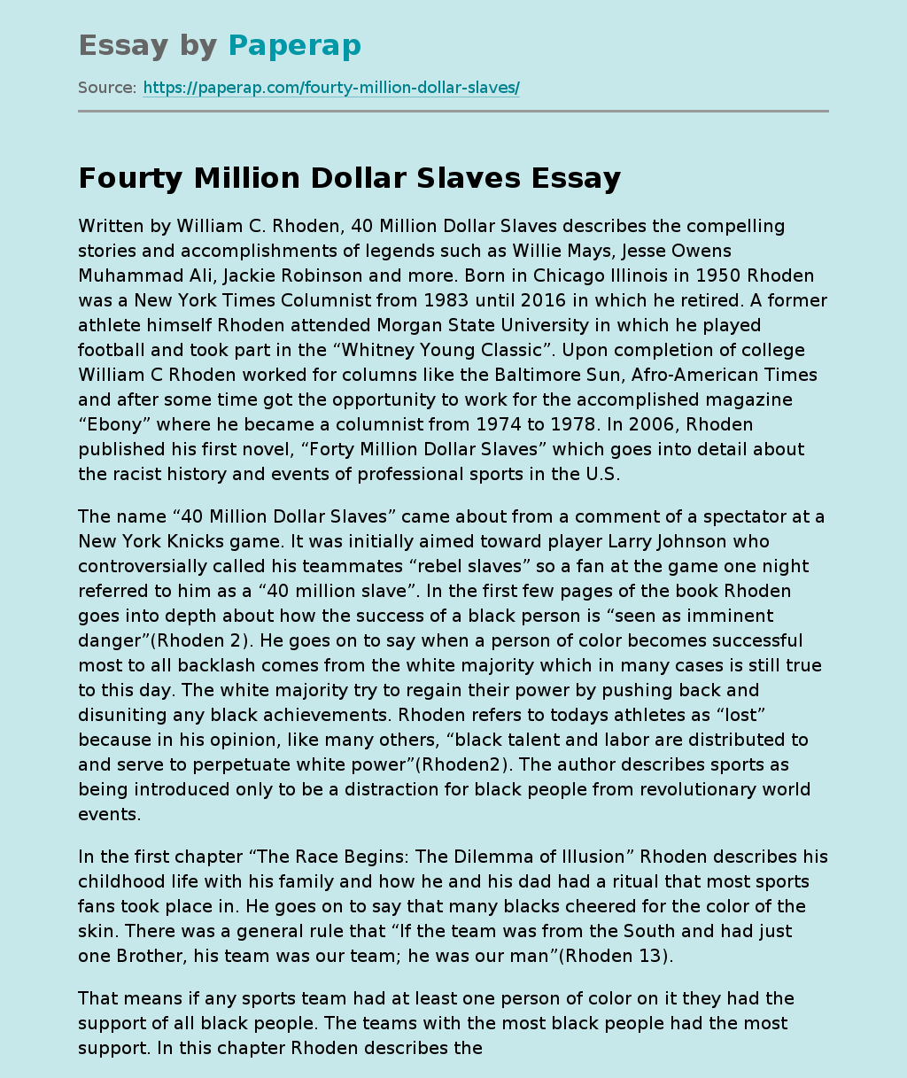 Fourty Million Dollar Slaves