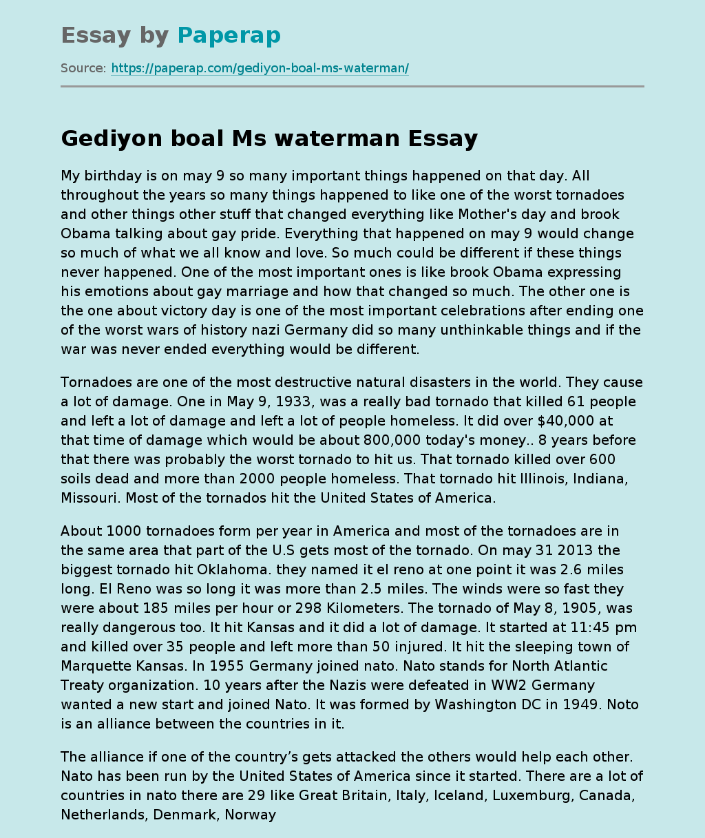 Gediyon boal  Ms waterman