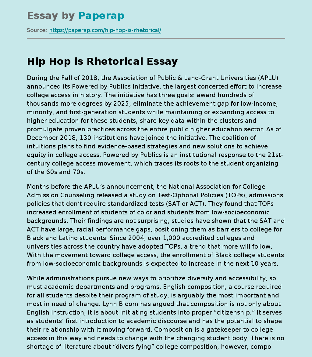 hip hop planet rhetorical analysis essay