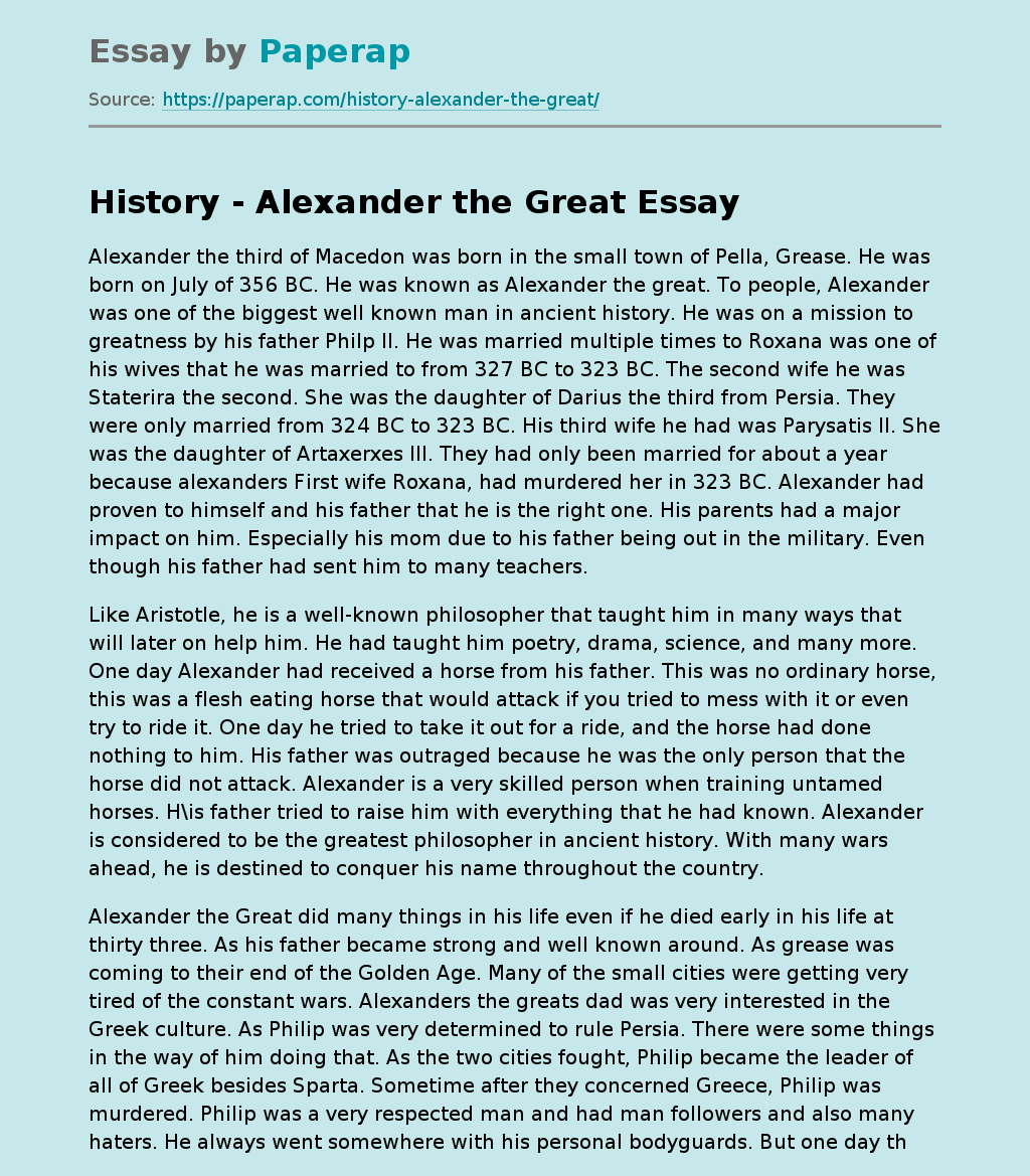 History - Alexander the Great