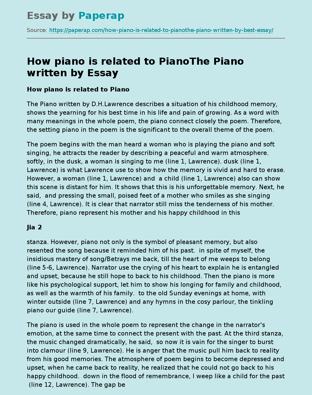 essay on my favourite musical instrument piano