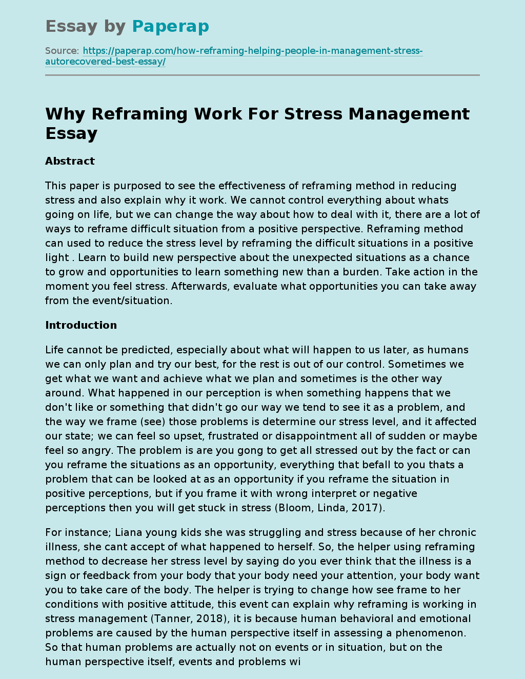 Why Reframing Work For Stress Management