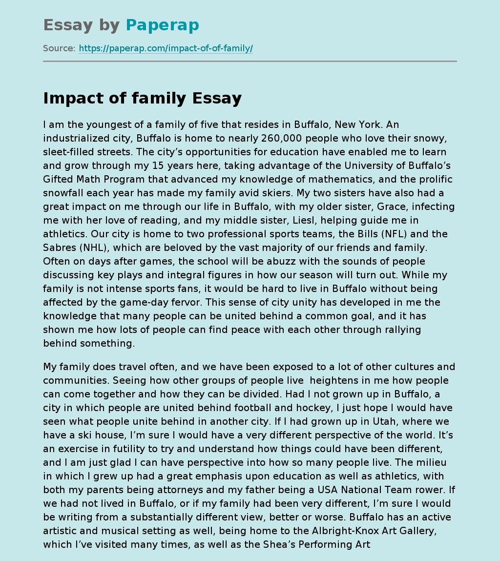 Impact of family