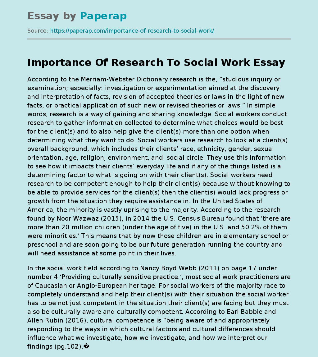 the importance of research in social work practice