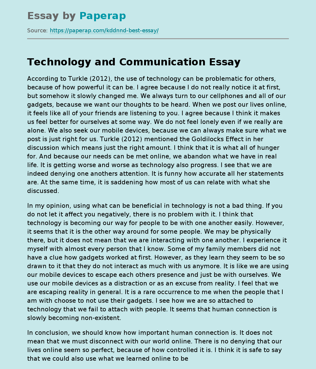 Becoming Technology and Communication