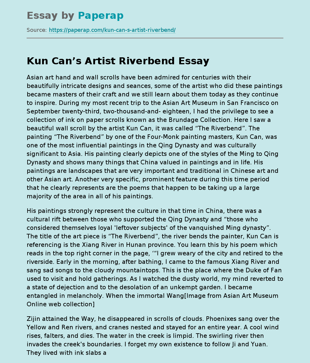Kun Can’s Artist  Riverbend