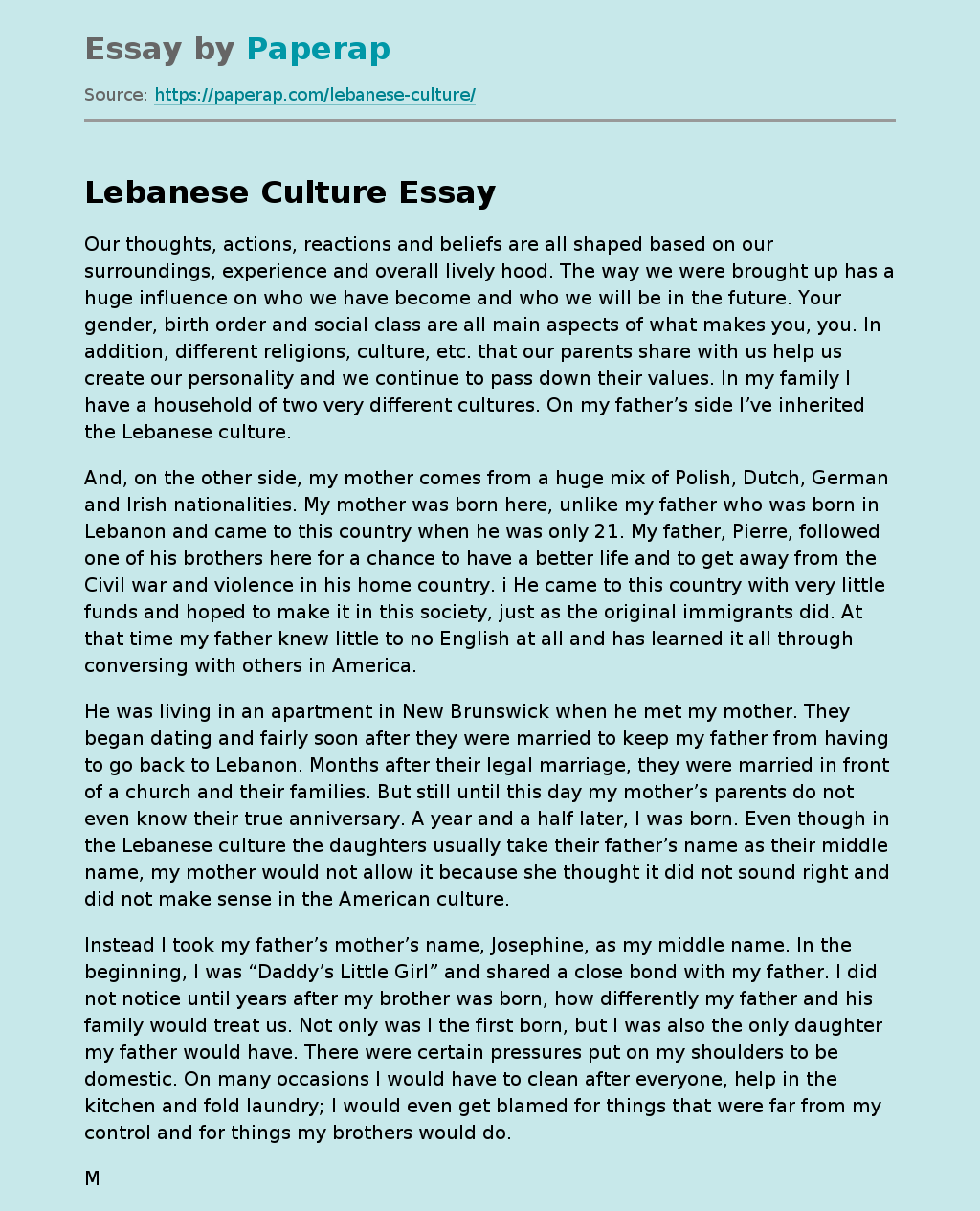 Lebanese Culture