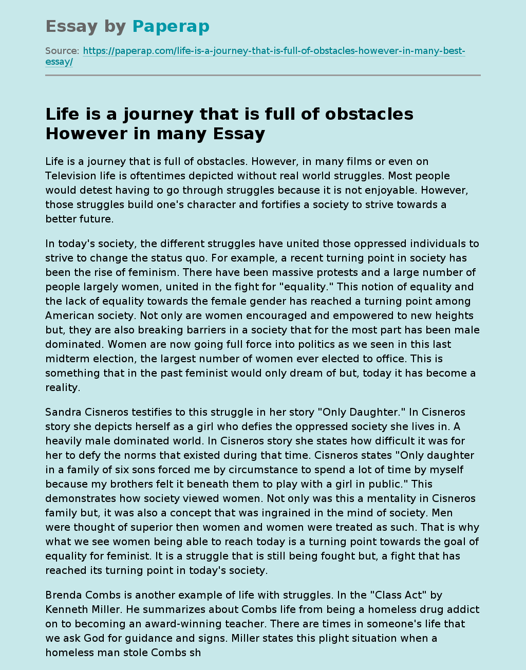 life is a beautiful journey essay