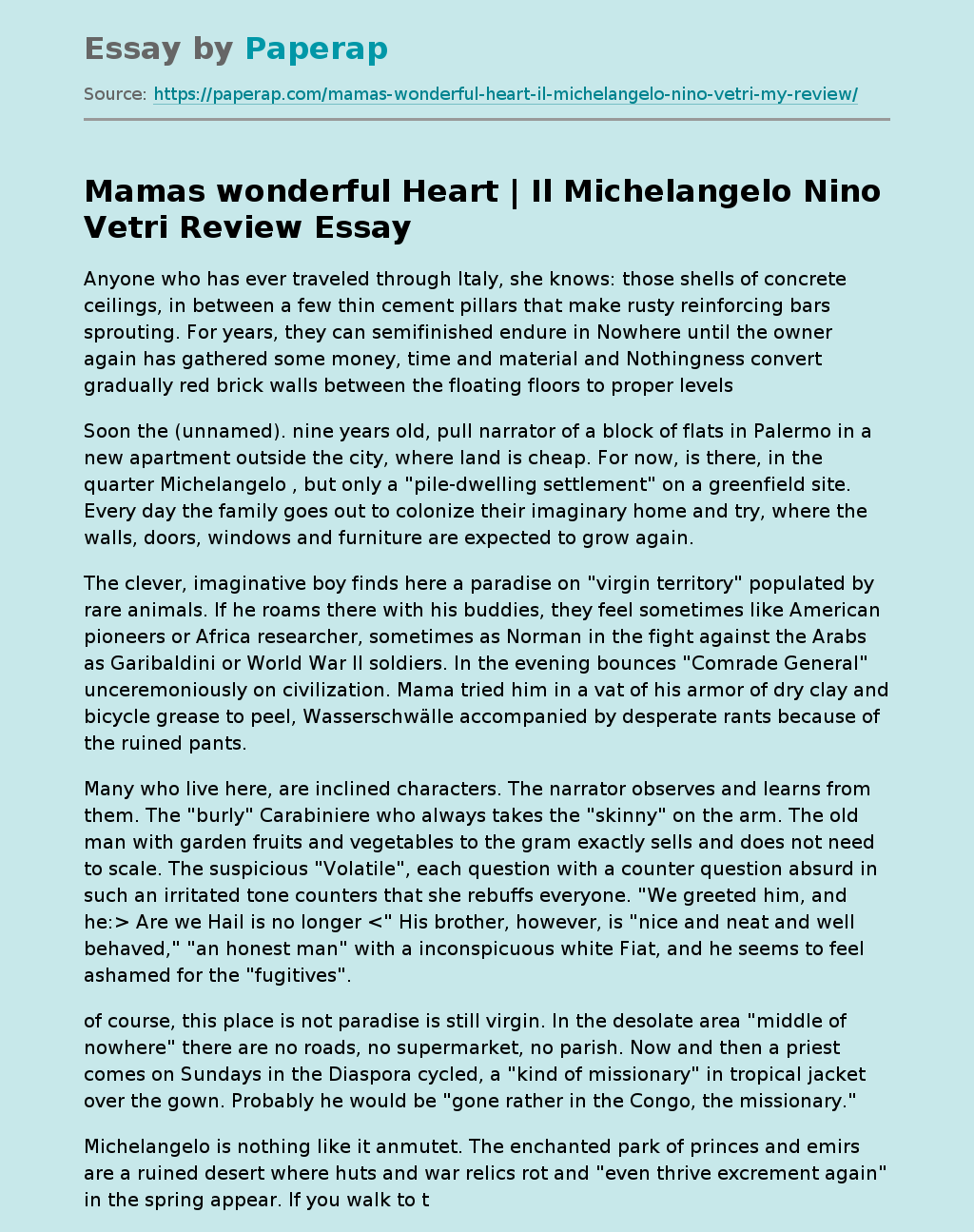 Mamas wonderful Heart | Il Michelangelo Nino Vetri Review