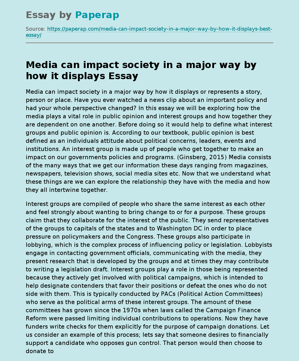 impact of social media on society essay