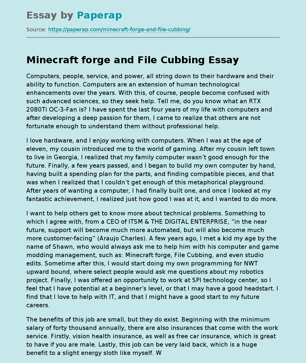 Minecraft forge and File Cubbing