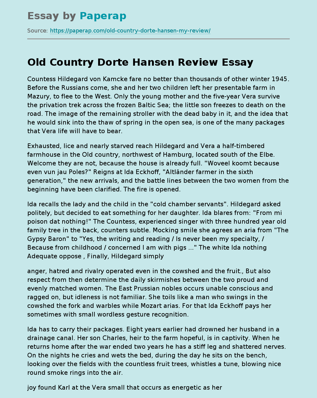 "Old Country" by Dorte Hansen