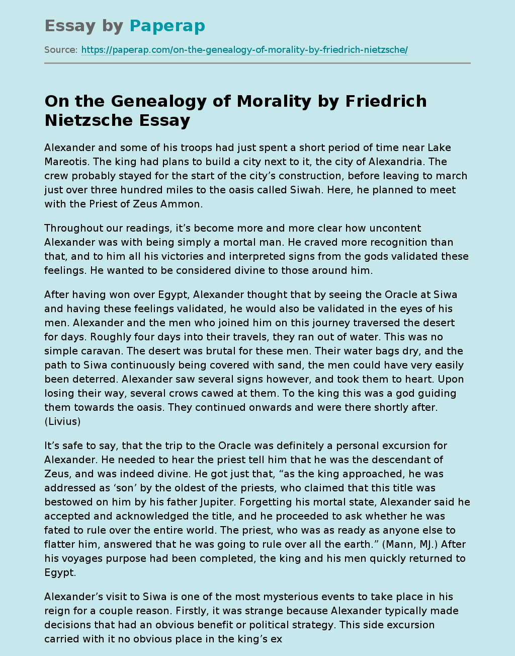 On the Genealogy of Morality by Friedrich Nietzsche