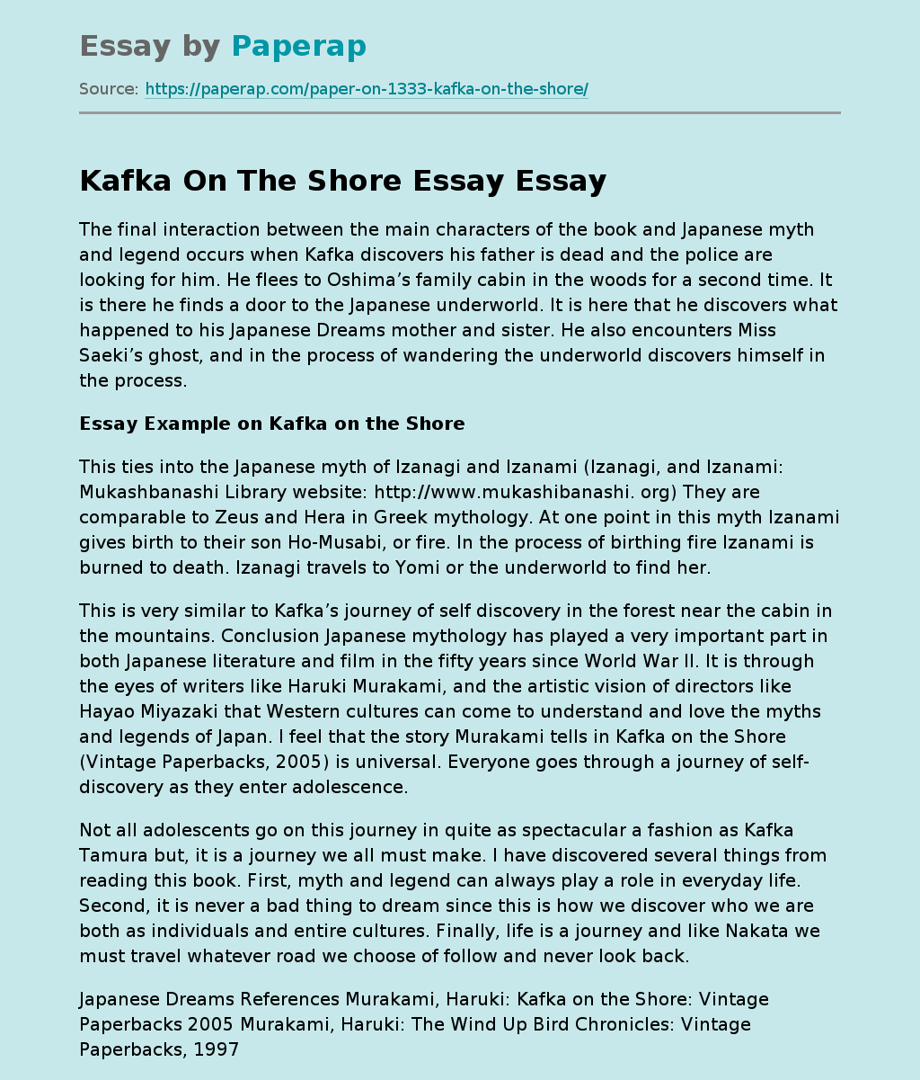 Kafka On The Shore Essay