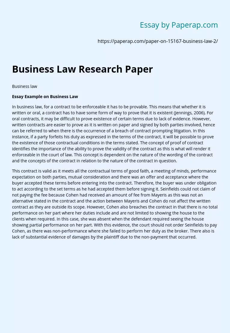 how to write a business law essay