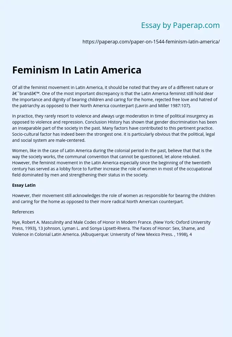 The Role of Feminism in Latin America