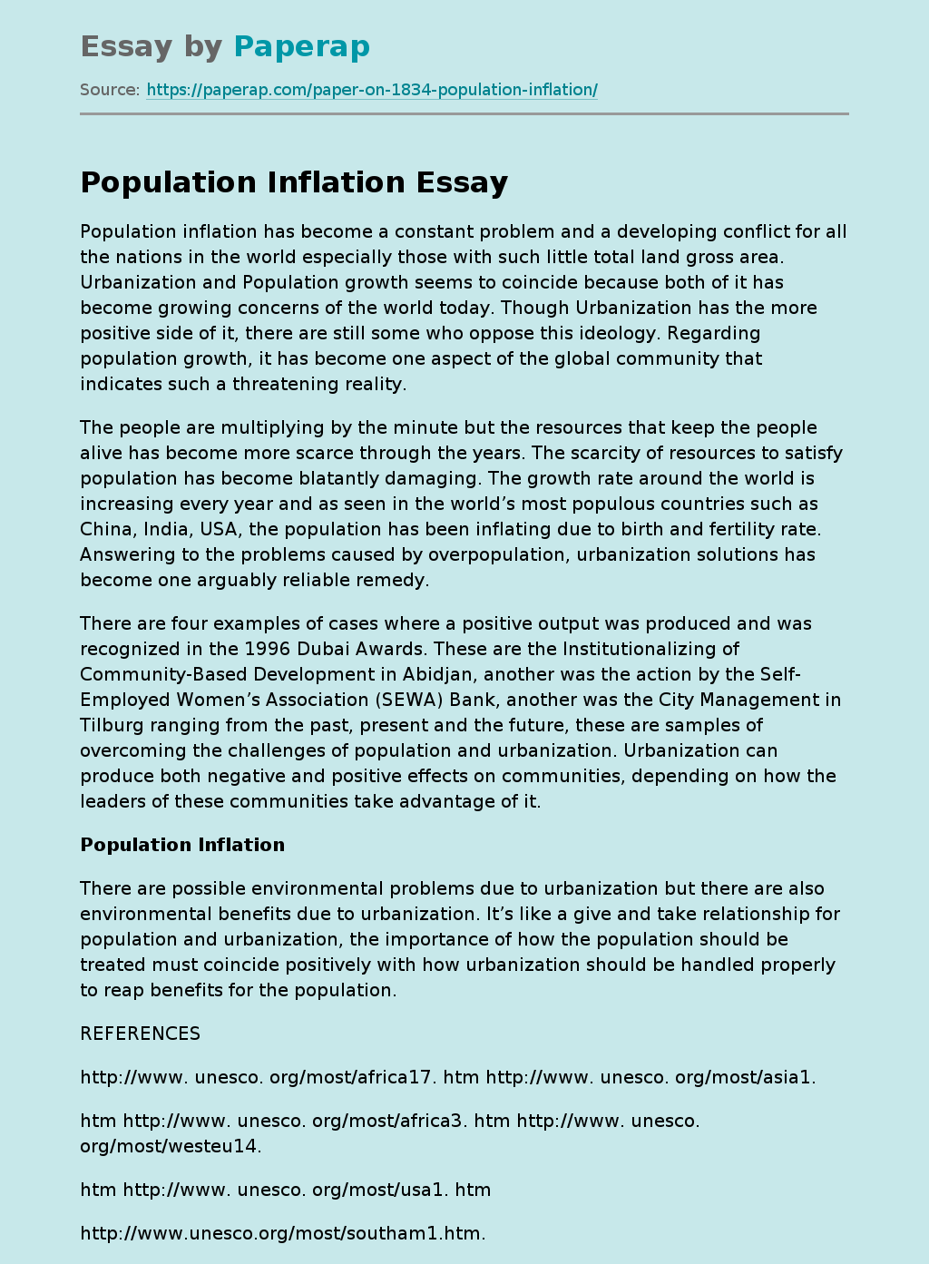 Population Inflation