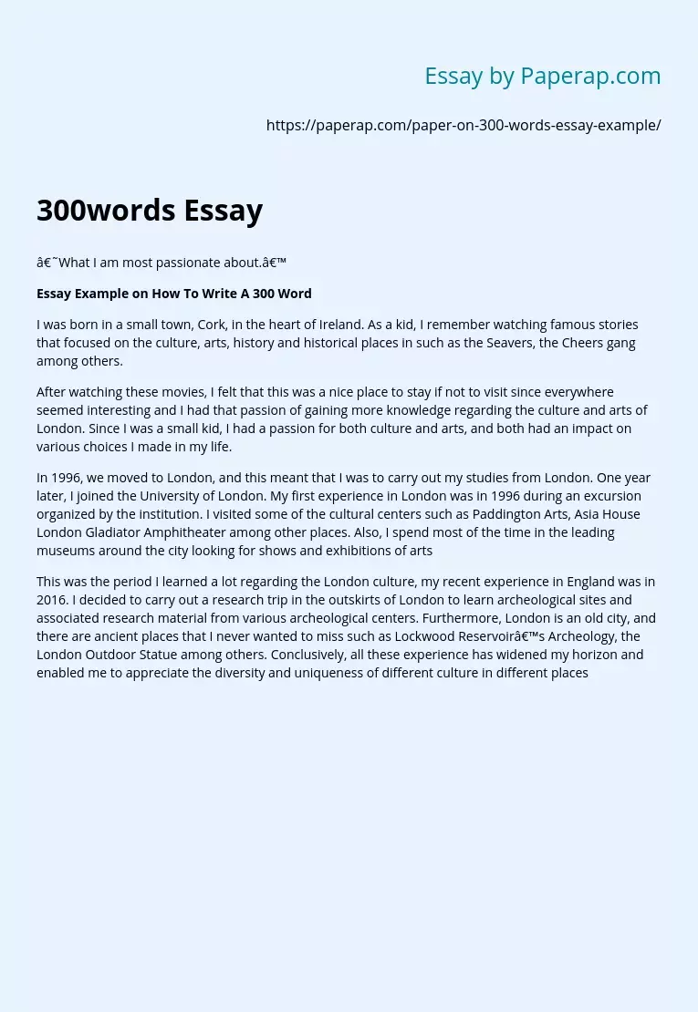300 Words Essay Example: My Appreciation of Cultural Diversity