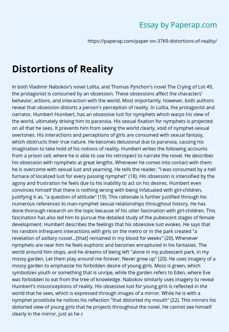 Distortions of Reality