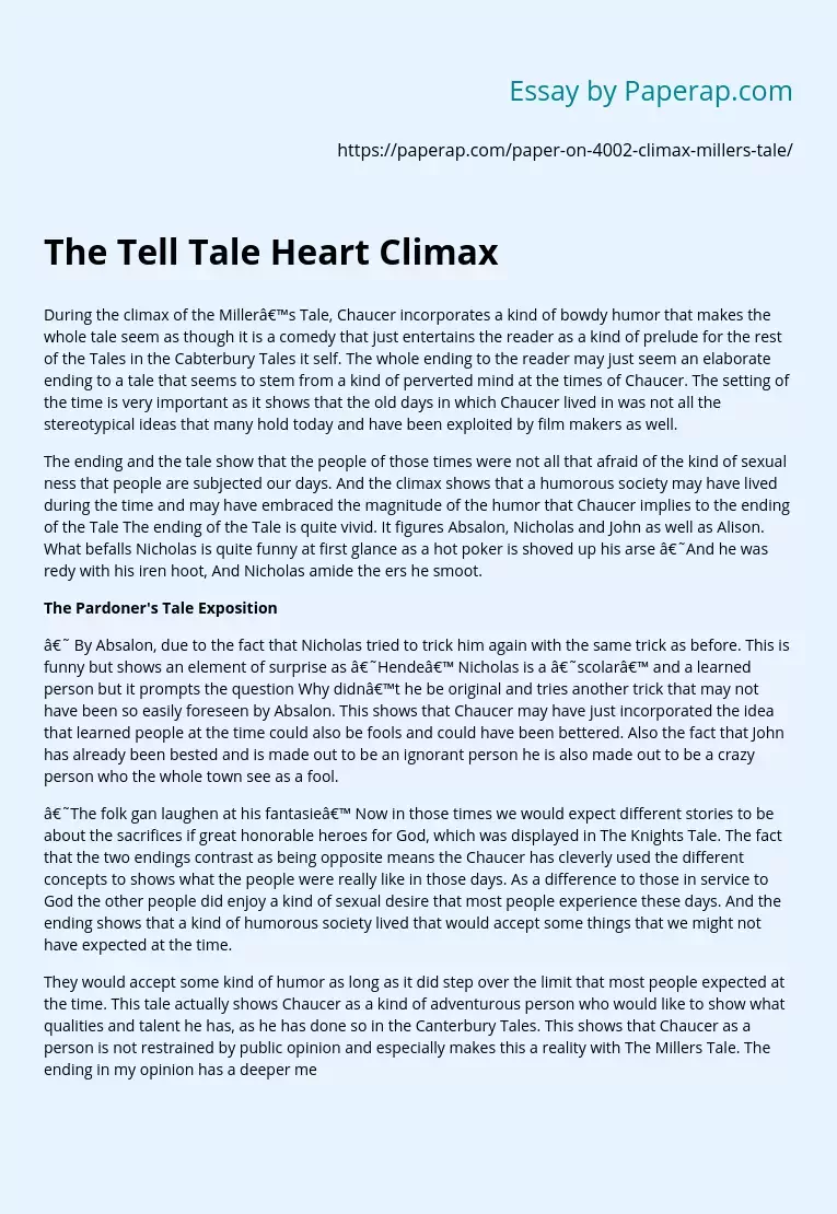 The Tell Tale Heart Climax