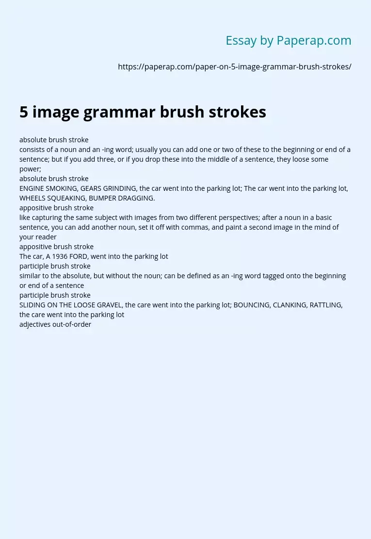 5 image grammar brush strokes