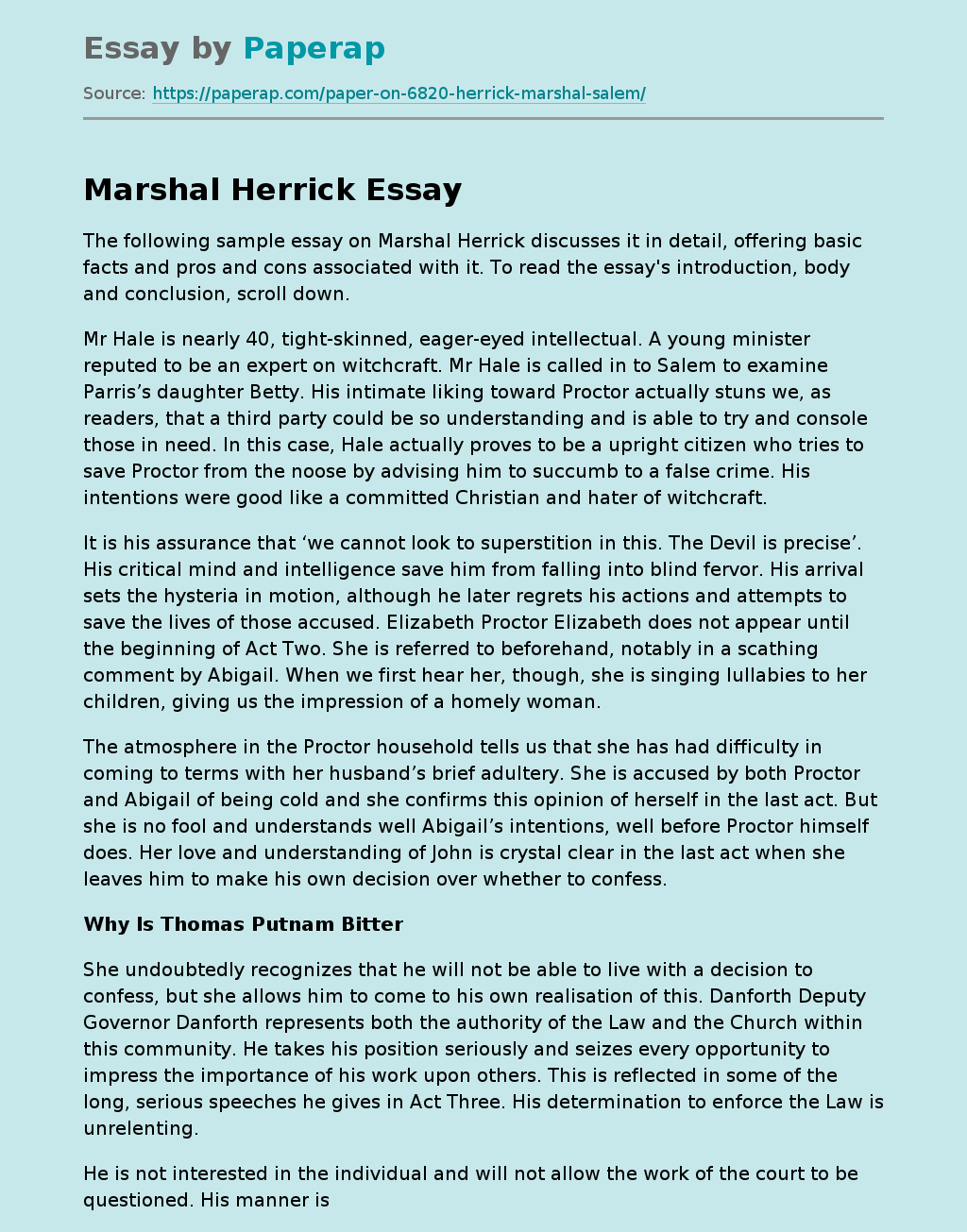Marshal Herrick