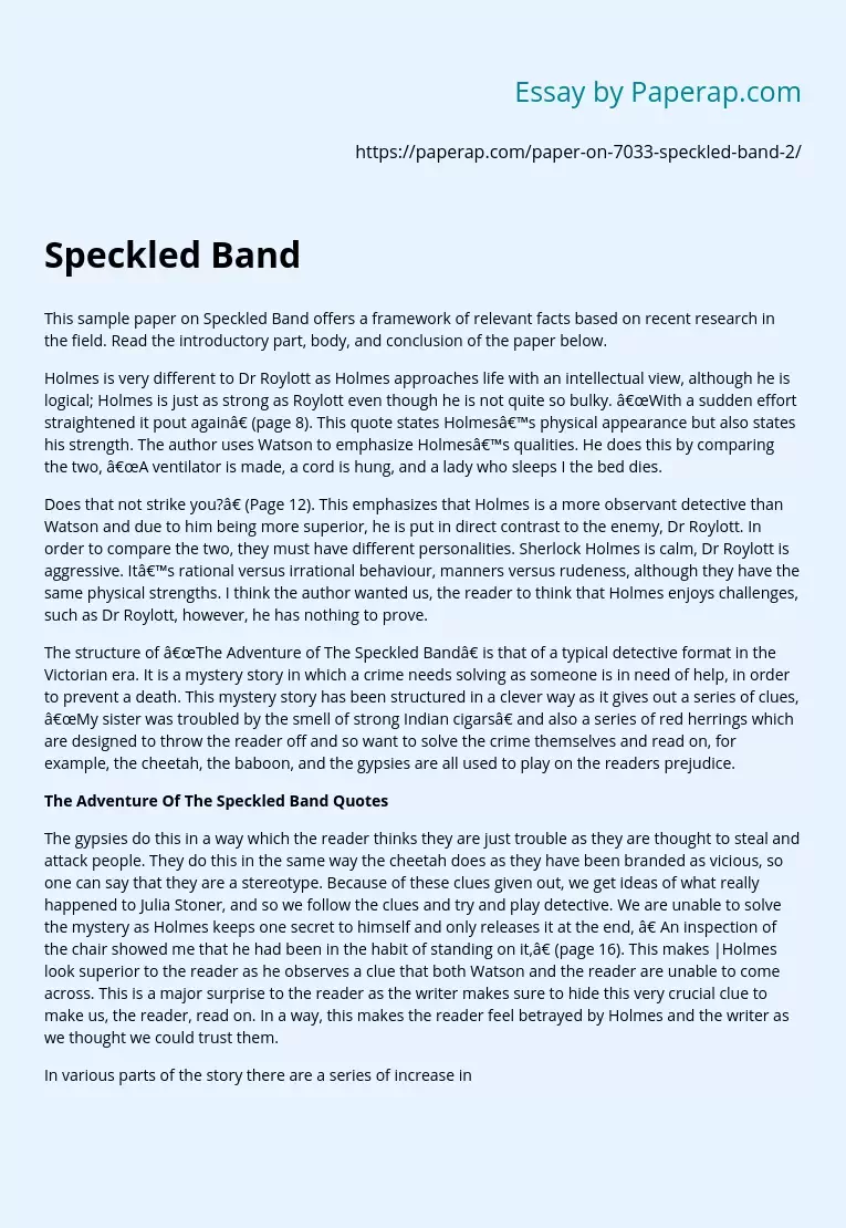 Speckled Band
