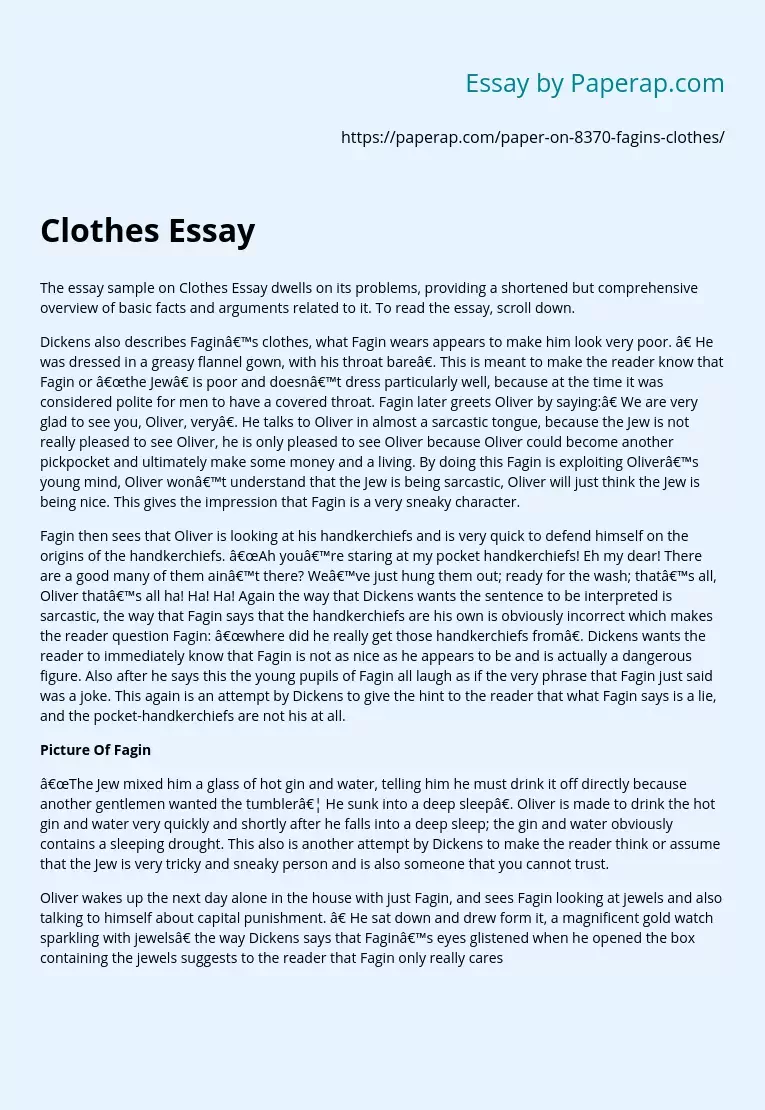 Clothes Essay