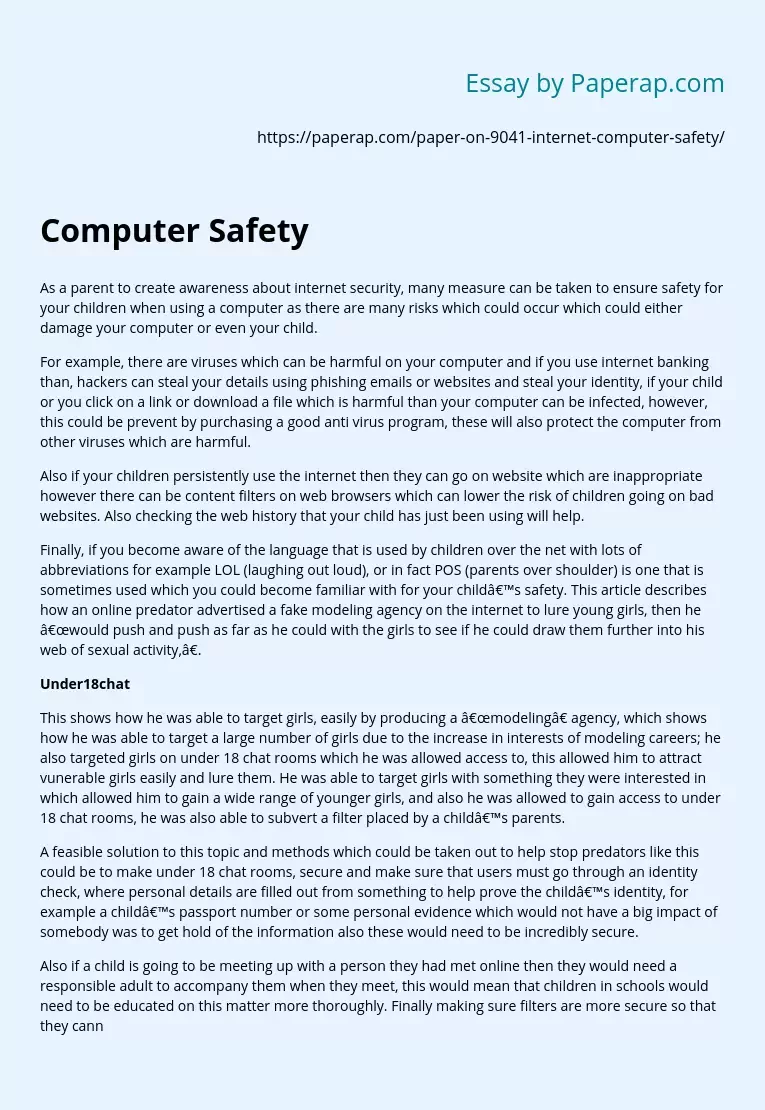 Computer Safety