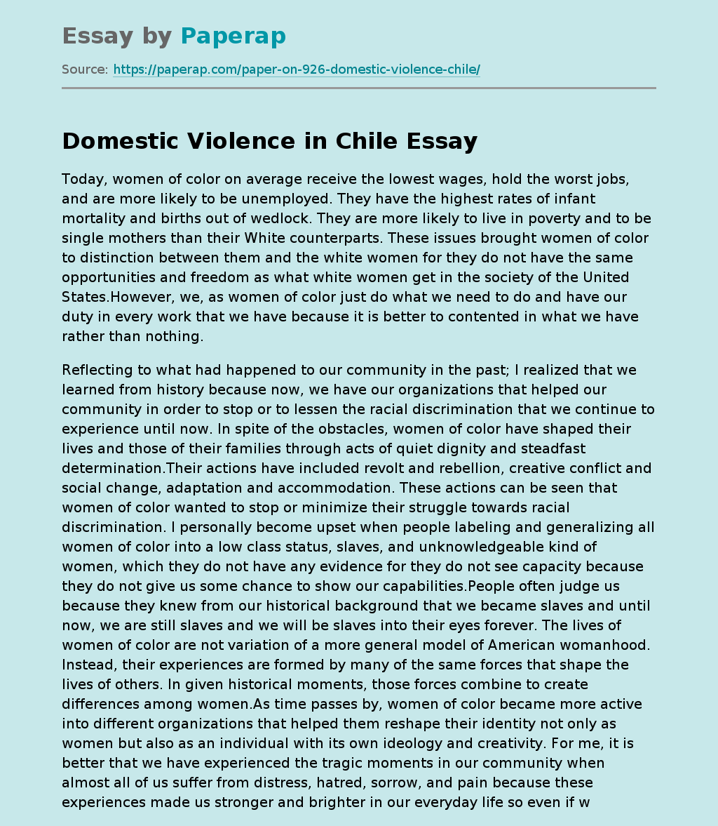 Domestic Violence in Chile