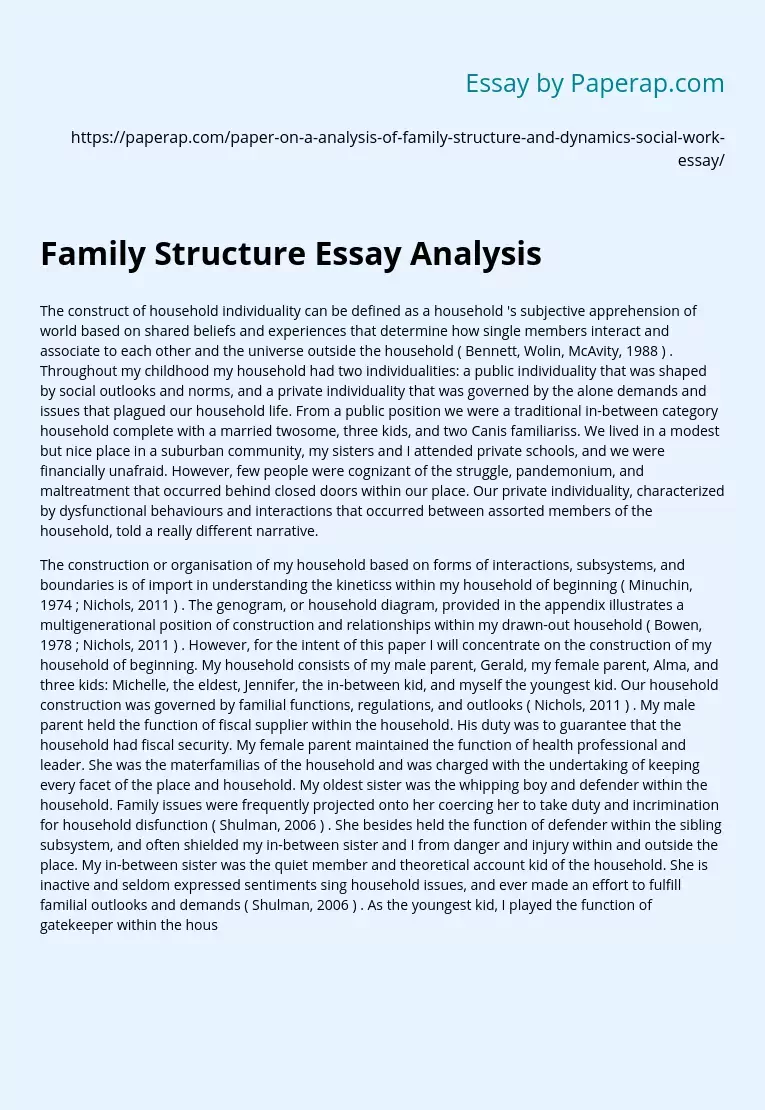 Family Structure Essay Analysis