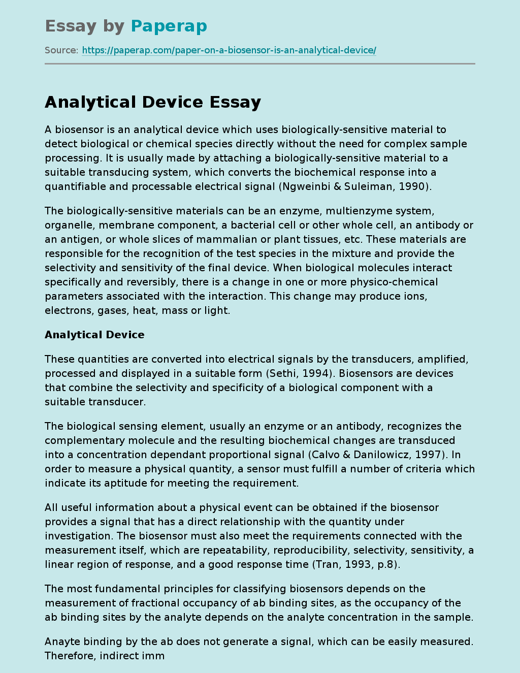 Analytical Device