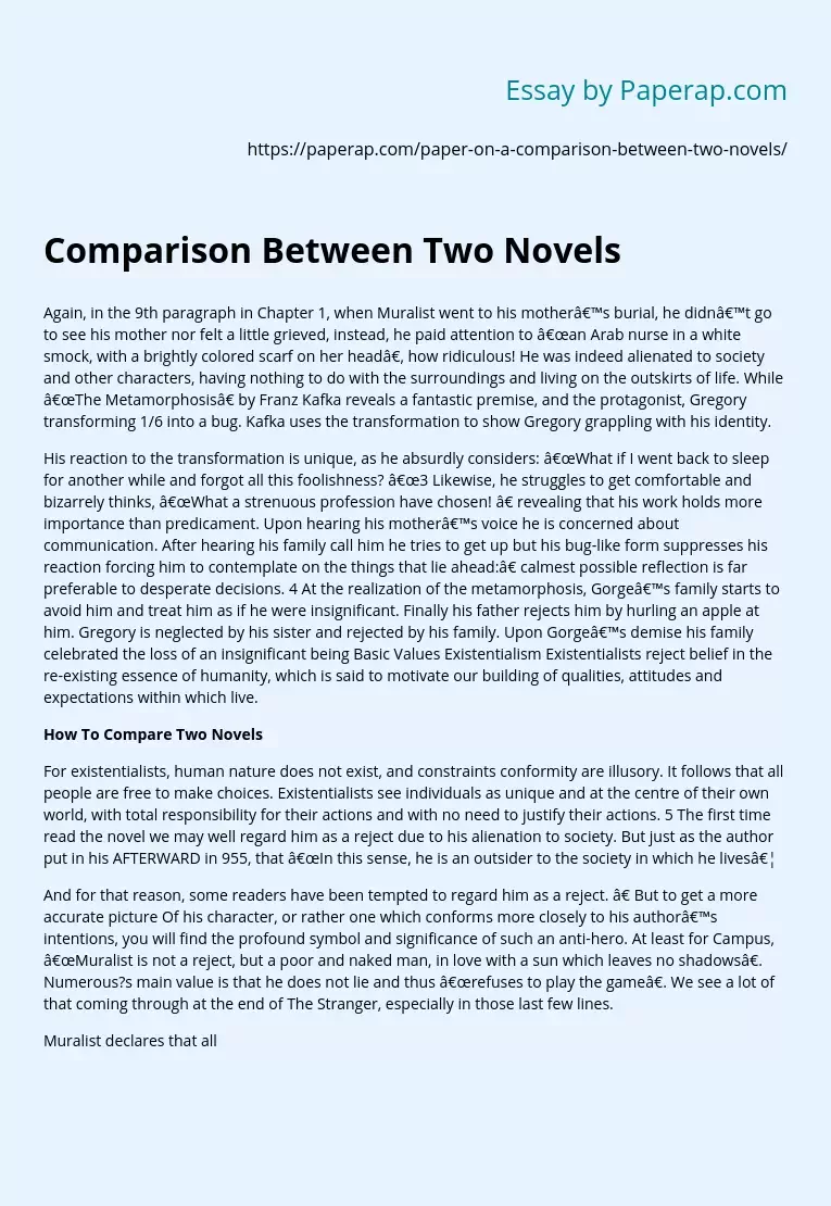 Comparison Between Two Novels