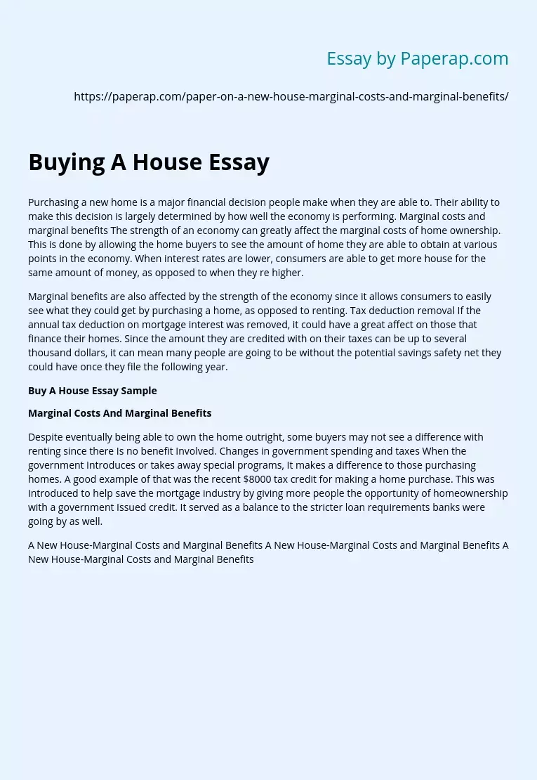 essay about moving to a new house