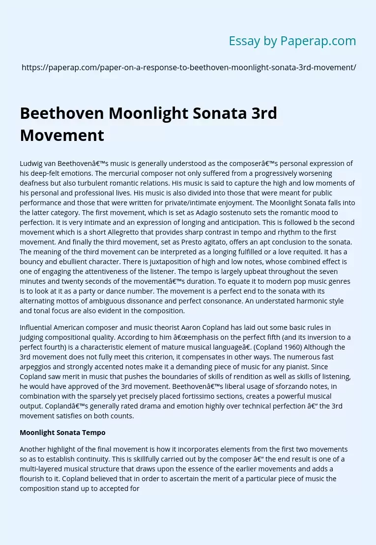Beethoven Moonlight Sonata 3rd Movement